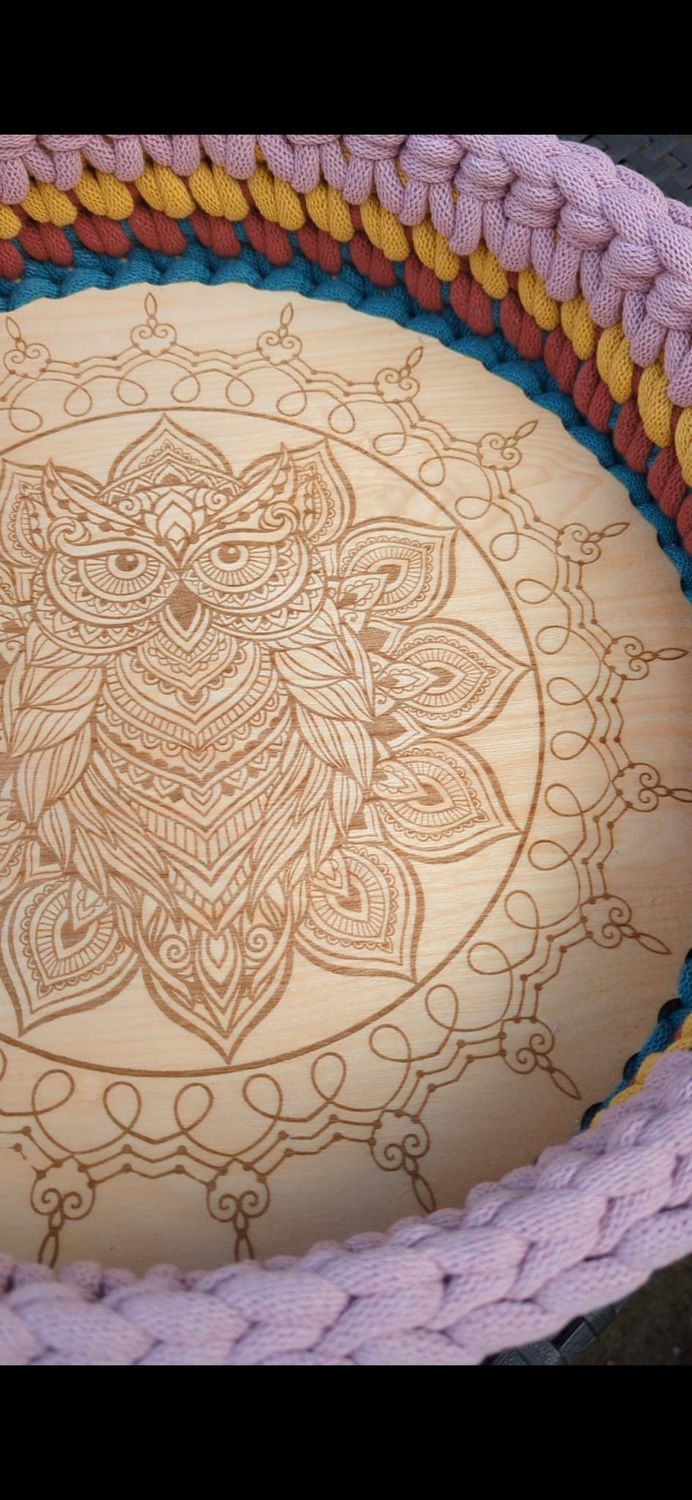 MANDALA  Holzböden mit Motiv, Rund in allen Größen