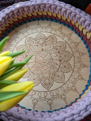 MANDALA  Holzböden mit Motiv, Rund in allen Größen