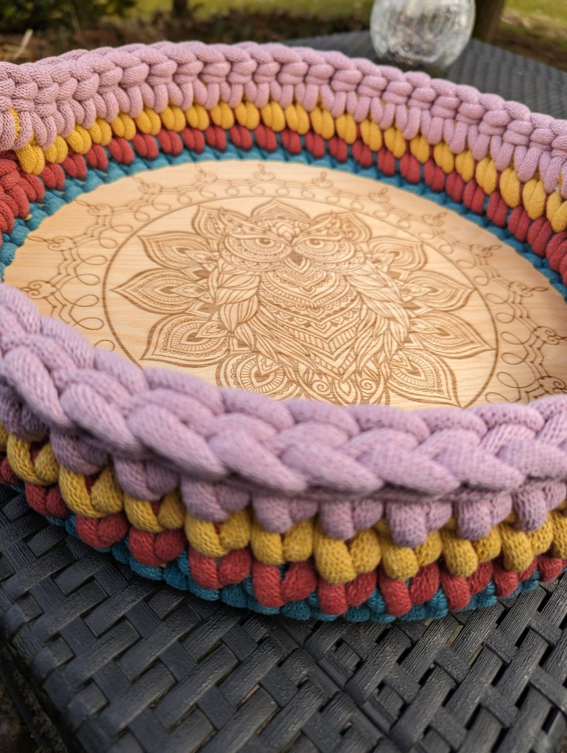 MANDALA  Holzböden mit Motiv, Rund in allen Größen