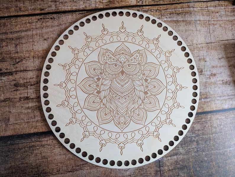 MANDALA  Holzböden mit Motiv, Rund in allen Größen
