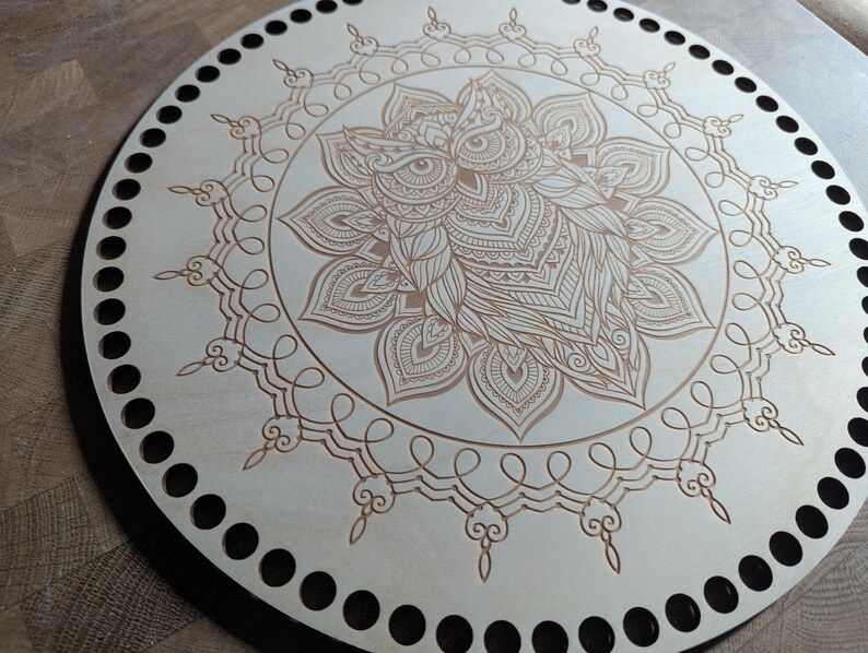 MANDALA  Holzböden mit Motiv, Rund in allen Größen