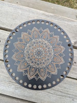 MANDALA  Black MDF Holzboden in 20cm