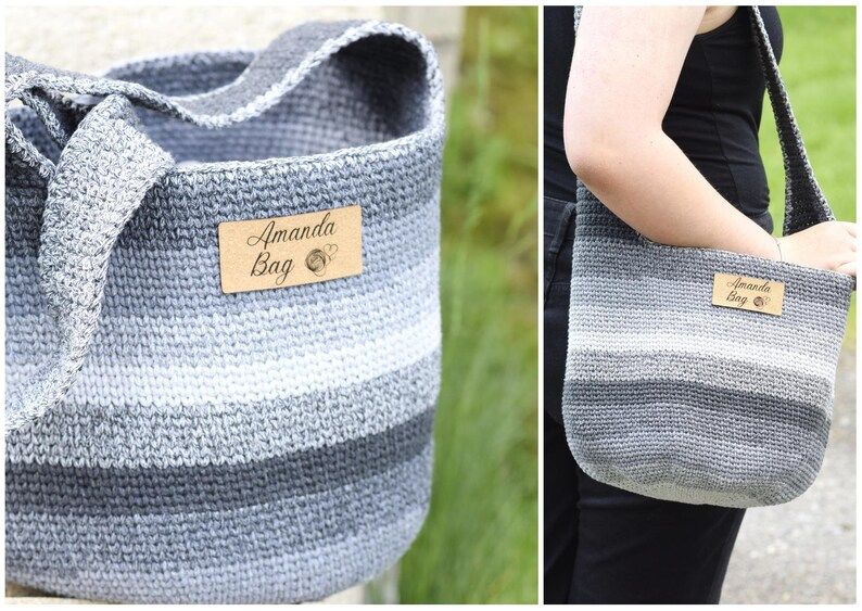 DIY Set AMANDA Bag häkeln, Häkeltasche Häkelbeutel