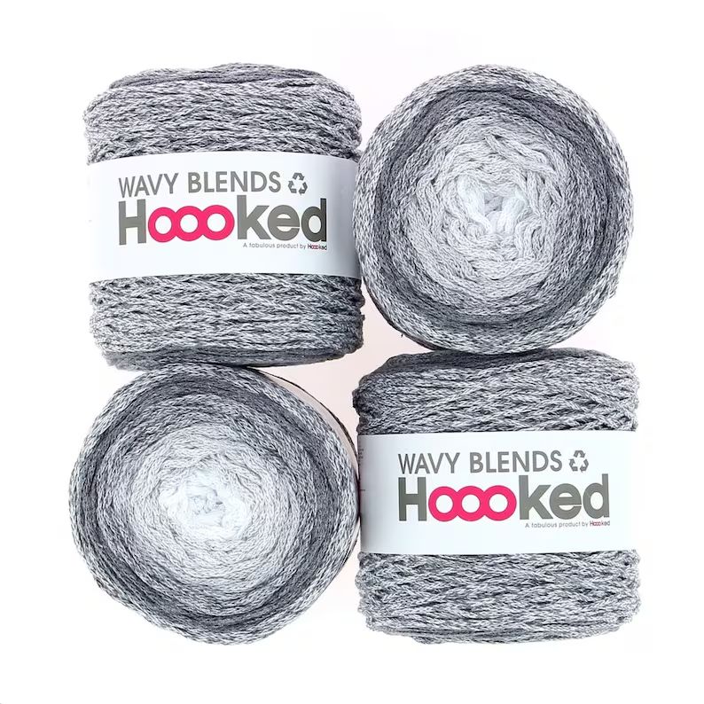 Wavy Blends von Hoooked, nachhaltige Baumwollgarn aus recycelten Fasern hegestellt