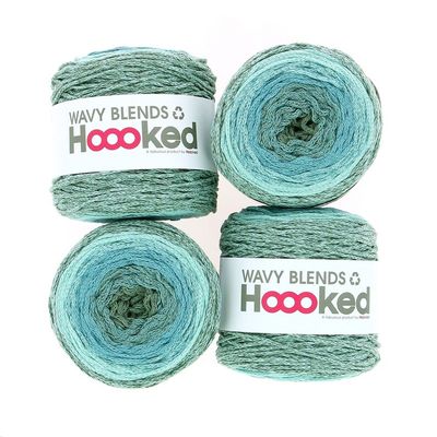 Wavy Blends von Hoooked, nachhaltige Baumwollgarn aus recycelten Fasern hegestellt