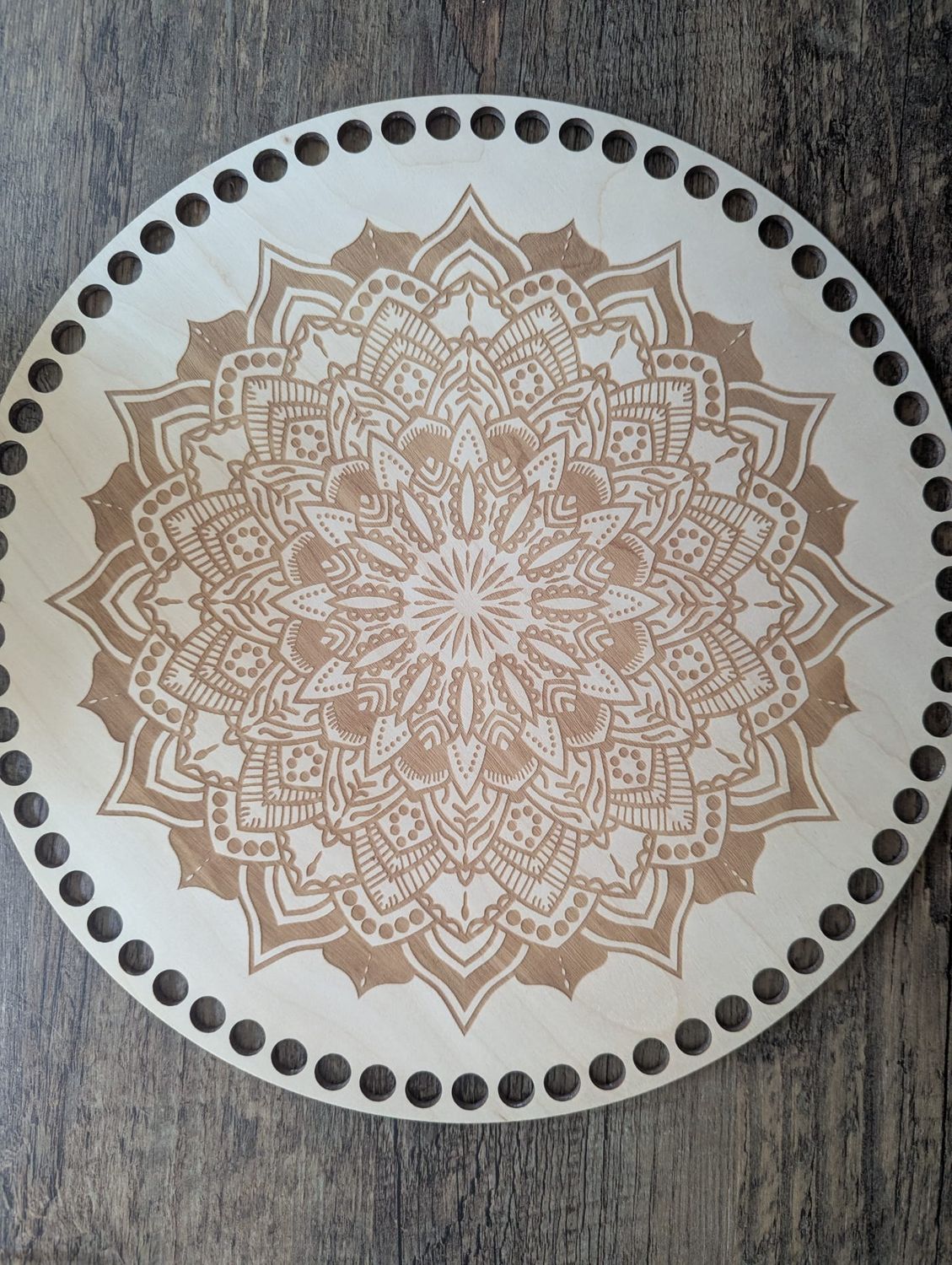 MANDALA  Holzböden mit Motiv, Rund in allen Größen