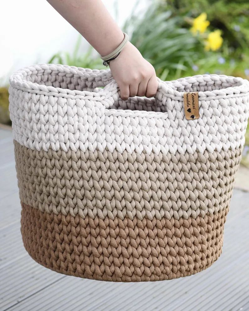 DIY-Set + HEDI + für ein XL Wäschekorb / Aufbewahrungskorb mit Holzboden