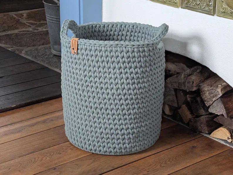 DIY-Set + HEDI + für ein XL Wäschekorb / Aufbewahrungskorb mit Holzboden