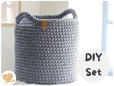 DIY-Set + HEDI + für ein XL Wäschekorb / Aufbewahrungskorb mit Holzboden