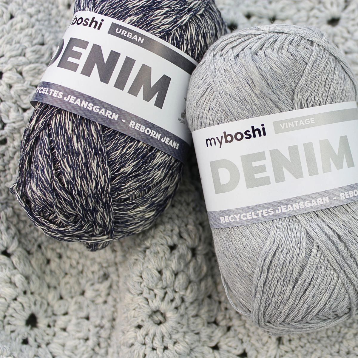 DENIM myboshi in 6 Farben, aus recyceltem Jeans- und Baumwollgarn