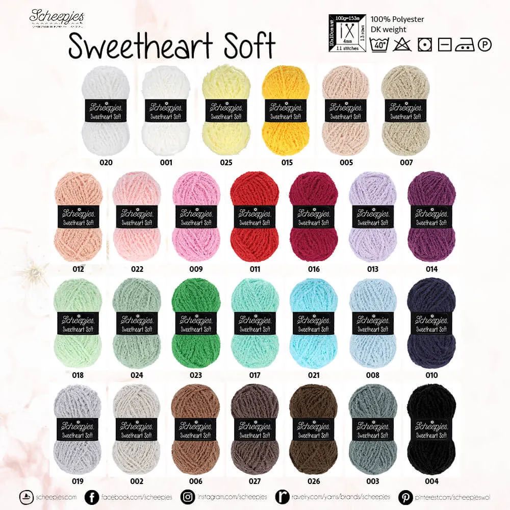 Scheepjes Sweetheart uni in 5 Farben