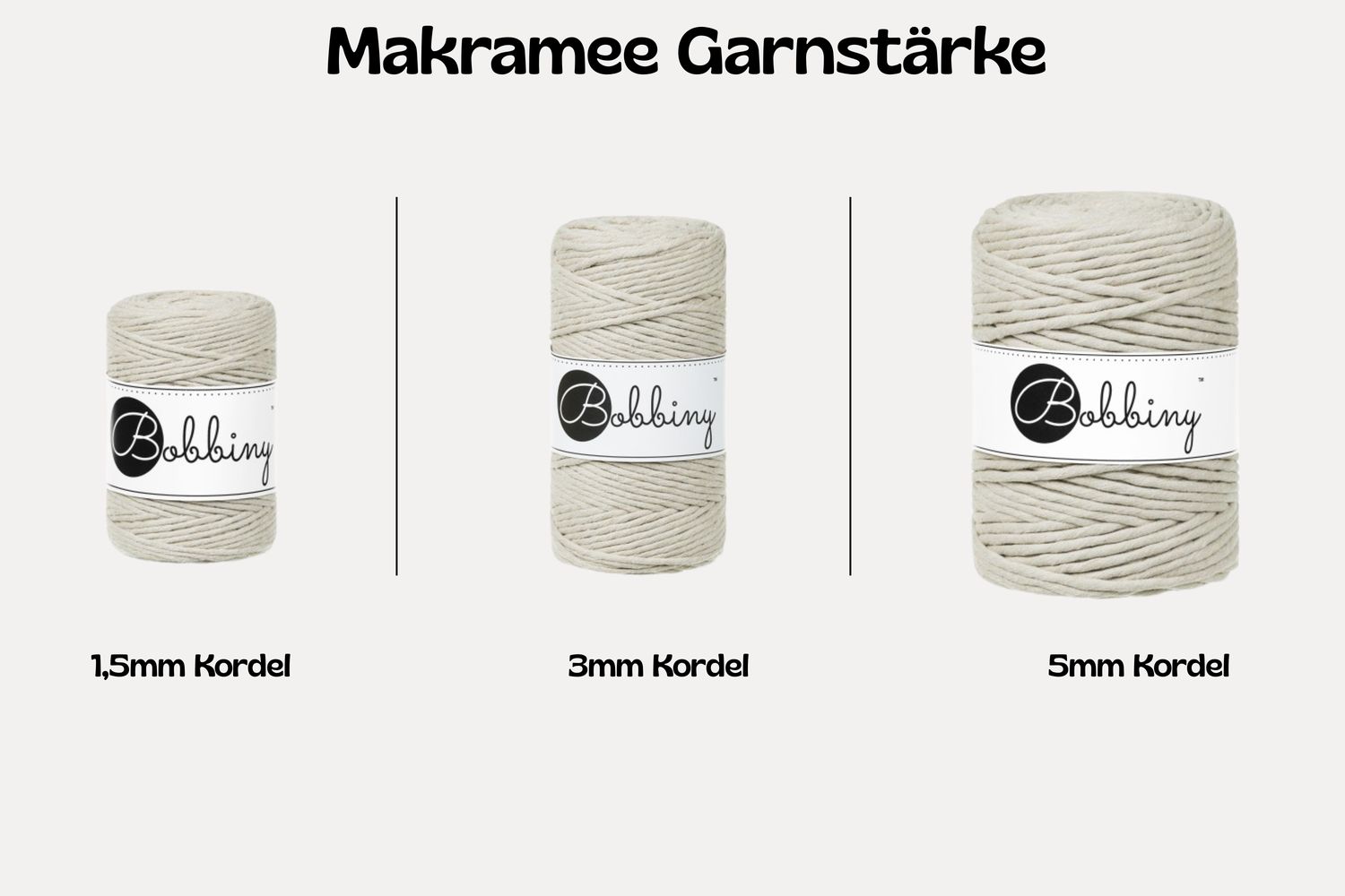 Makrameegarn gedreht und gezwirnt zum Knüpfen Basteln und Häkeln
