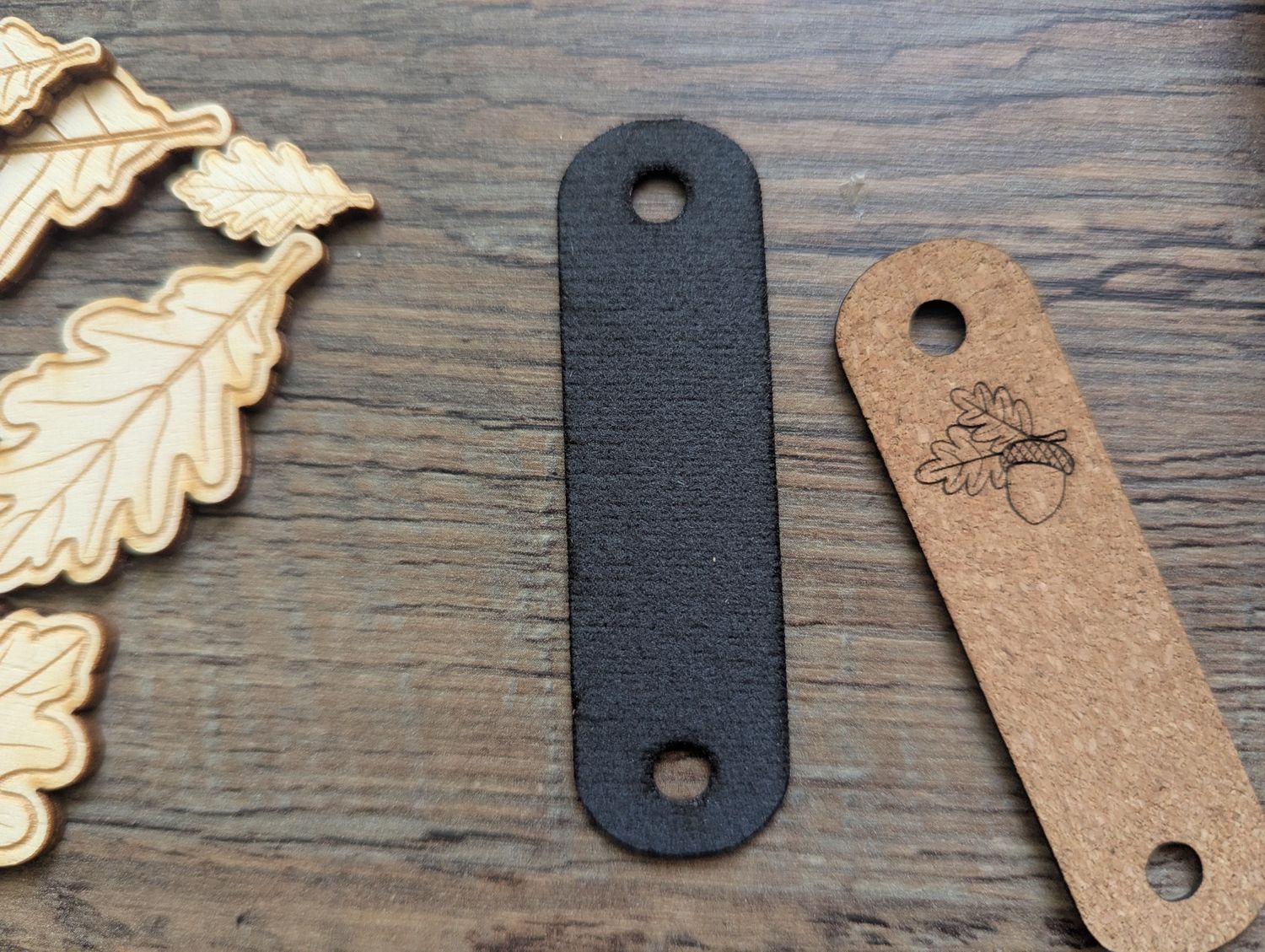 10x Eichel Label in Kork