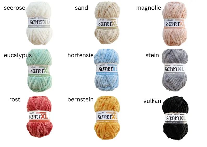 SAMT XL myboshi in 9 Farben, dickes Chenille Garn,