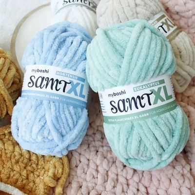 SAMT XL myboshi in 9 Farben, dickes Chenille Garn,