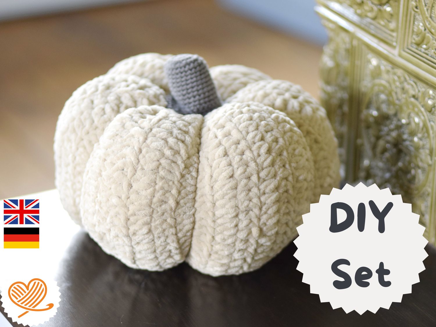 DIY Set Kürbiskissen CUDDLY zum selberhäkeln