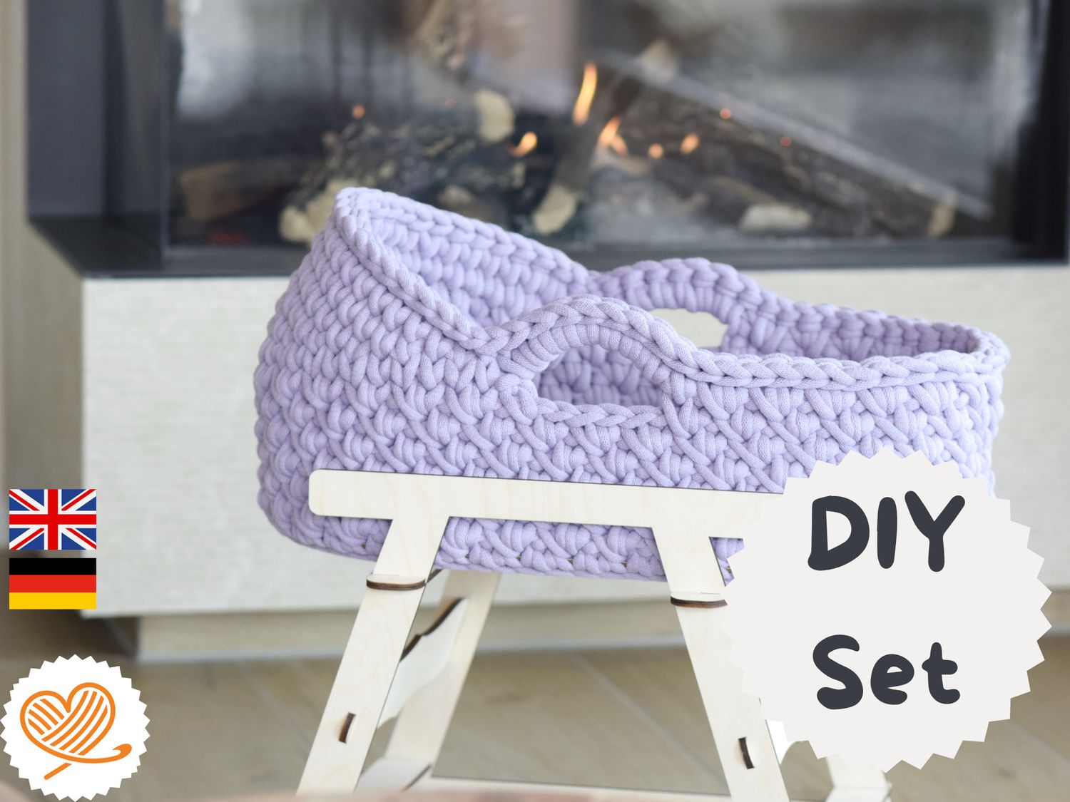 DIY Set FENIA Puppenmoseskörbchen 3 Größen