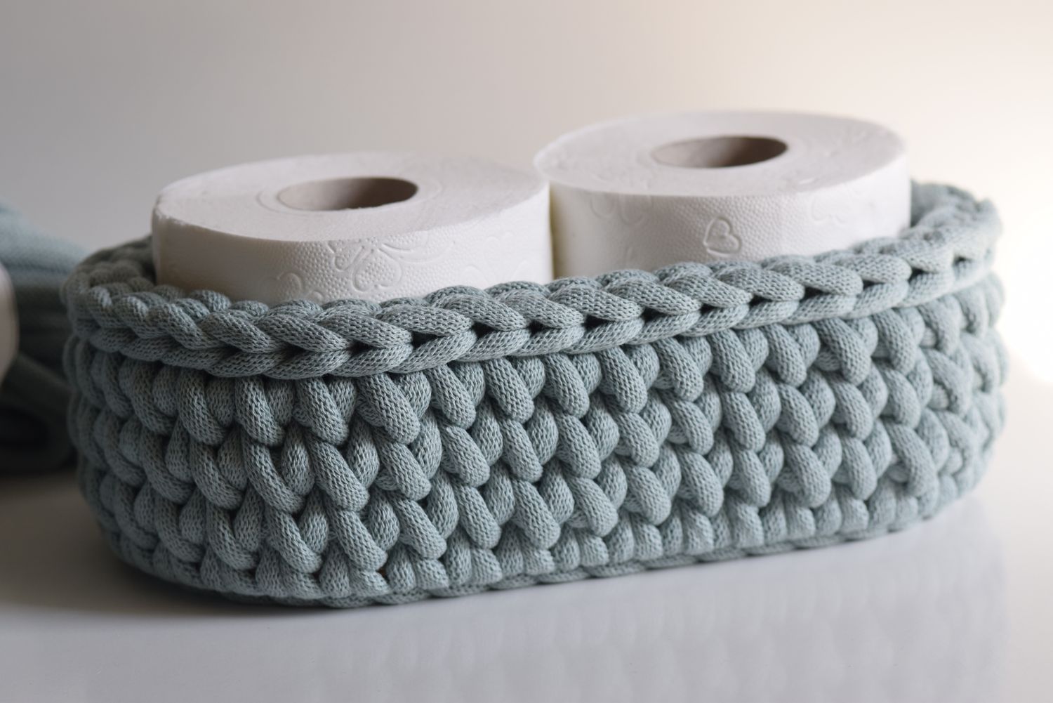 Holzboden für Klopapier, Toilettenpapier Korb in 2 Größen und 2 Lochgrößen