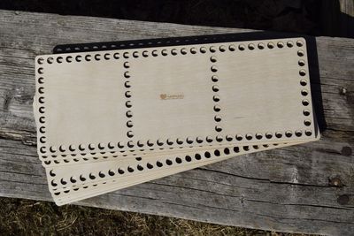 Holzboden für Häkel-Utensilo ohne und mit 3 Fächern in 2 Größen und 2 Lochgrößen