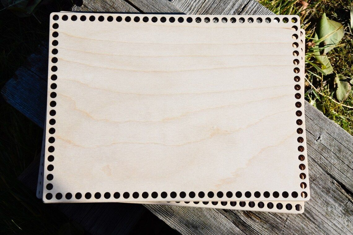 Holzboden für Häkel-Utensilo ohne und mit 3 Fächern in 2 Größen und 2 Lochgrößen