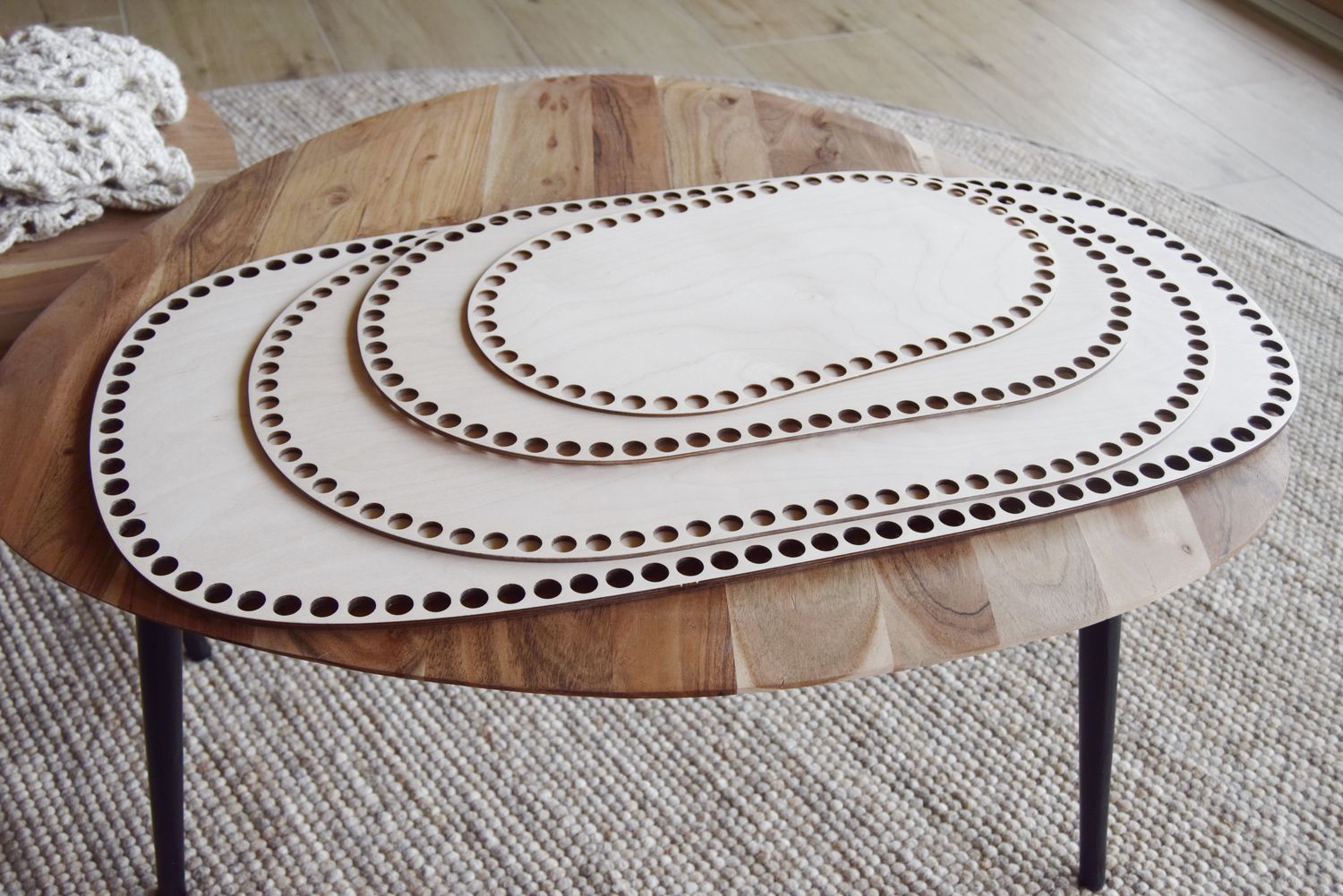 Holzboden für Moseskörbchen,  Holzboden und Matratze in verschieden Größen und 2 Lochgrößen