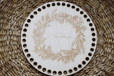 WEIHNACHTS KRANZ,  Holzböden mit Motiv, Rund in allen Größen und Lochgrößen