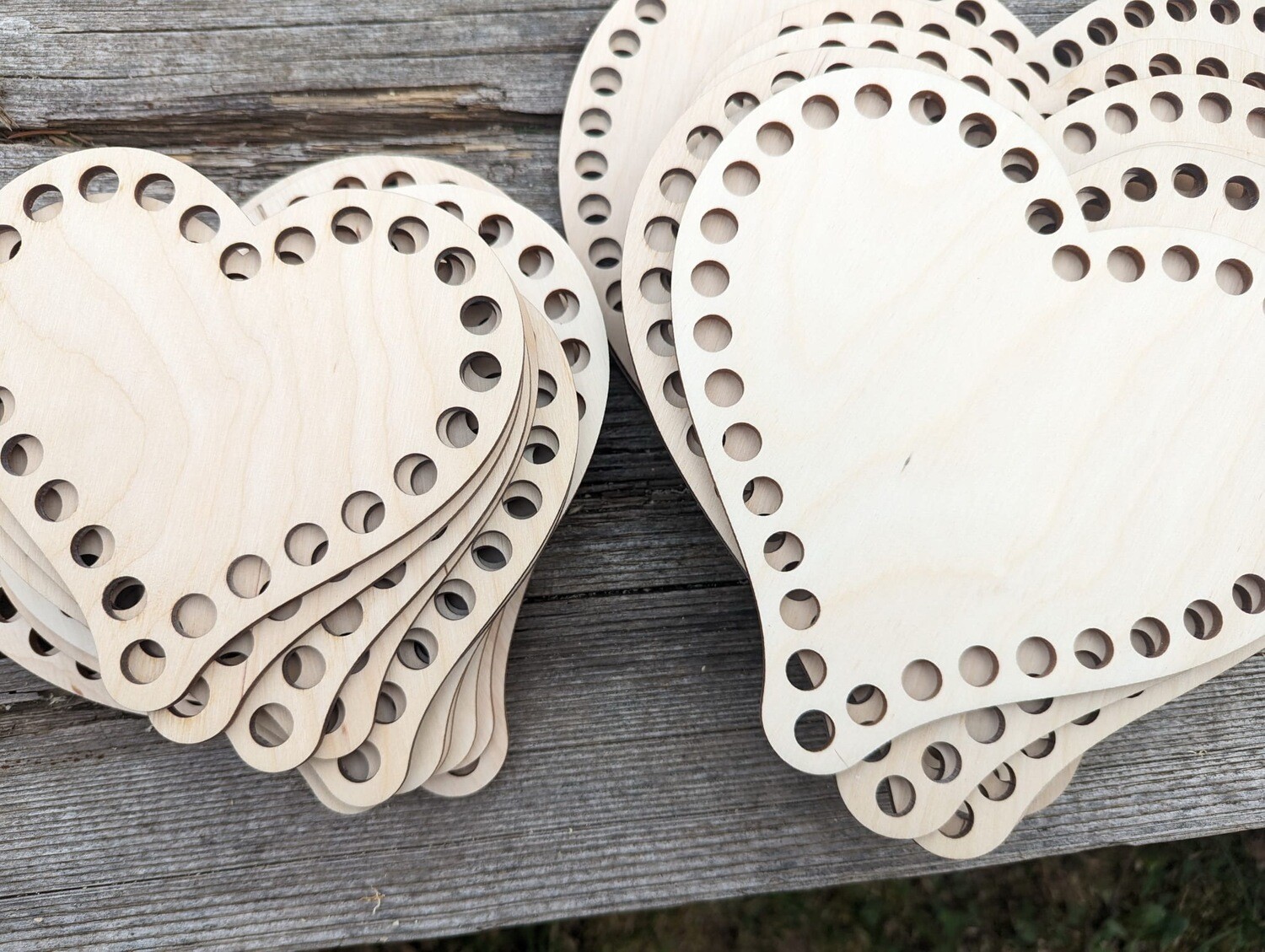 Holzböden in Herzform,  in 6 Größen, für Bobbiny Premium