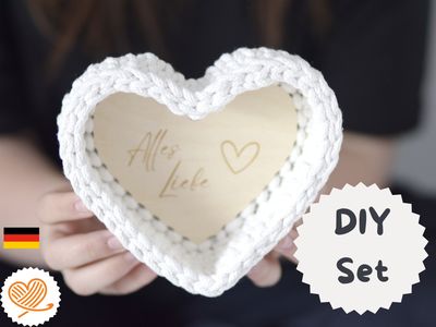 DIY Set HEART in Wunschfarbe häkeln, in 3 Größen,