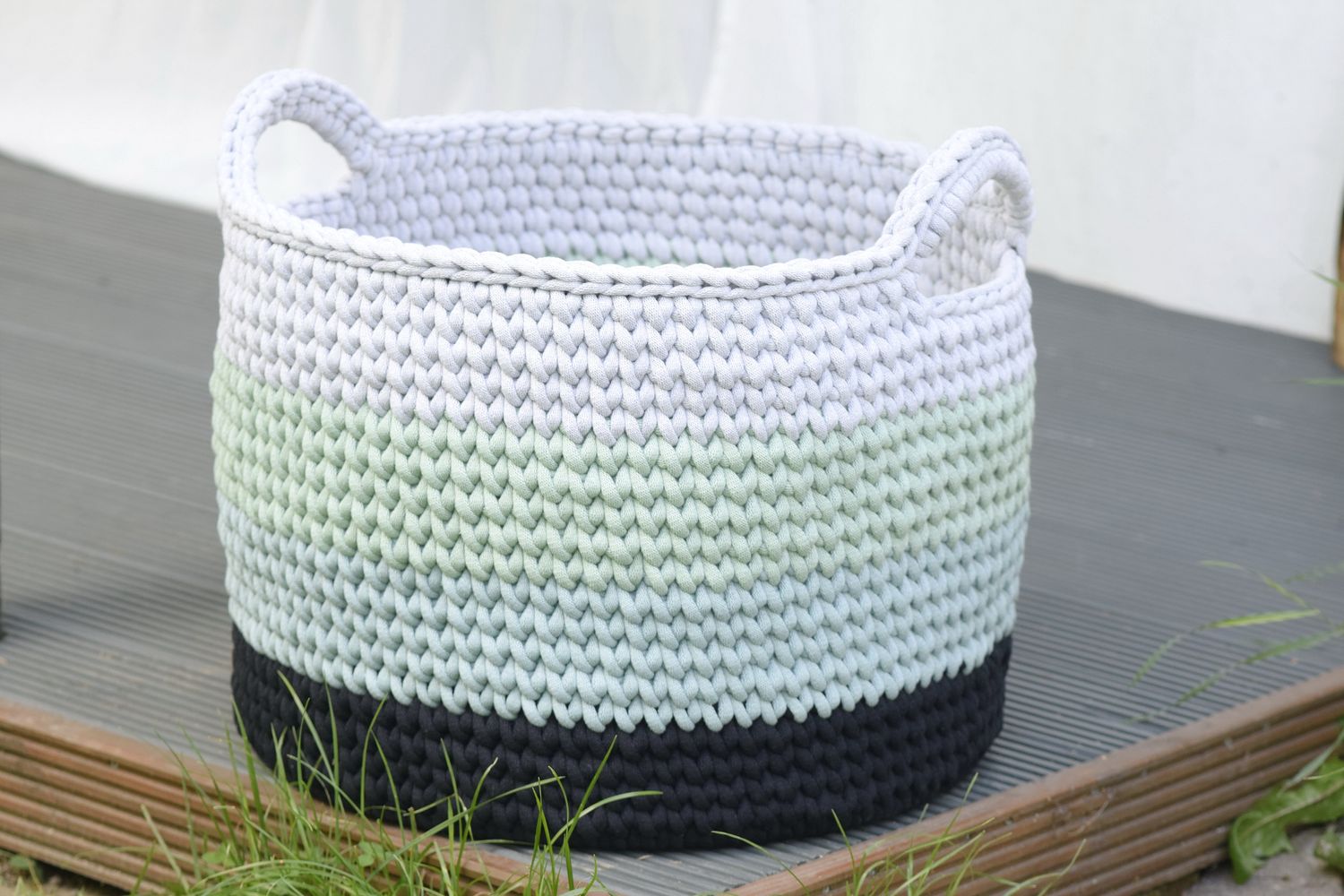 DIY-Set + ELIO + für ein XXL Wäschekorb / Aufbewahrungskorb mit Holzboden