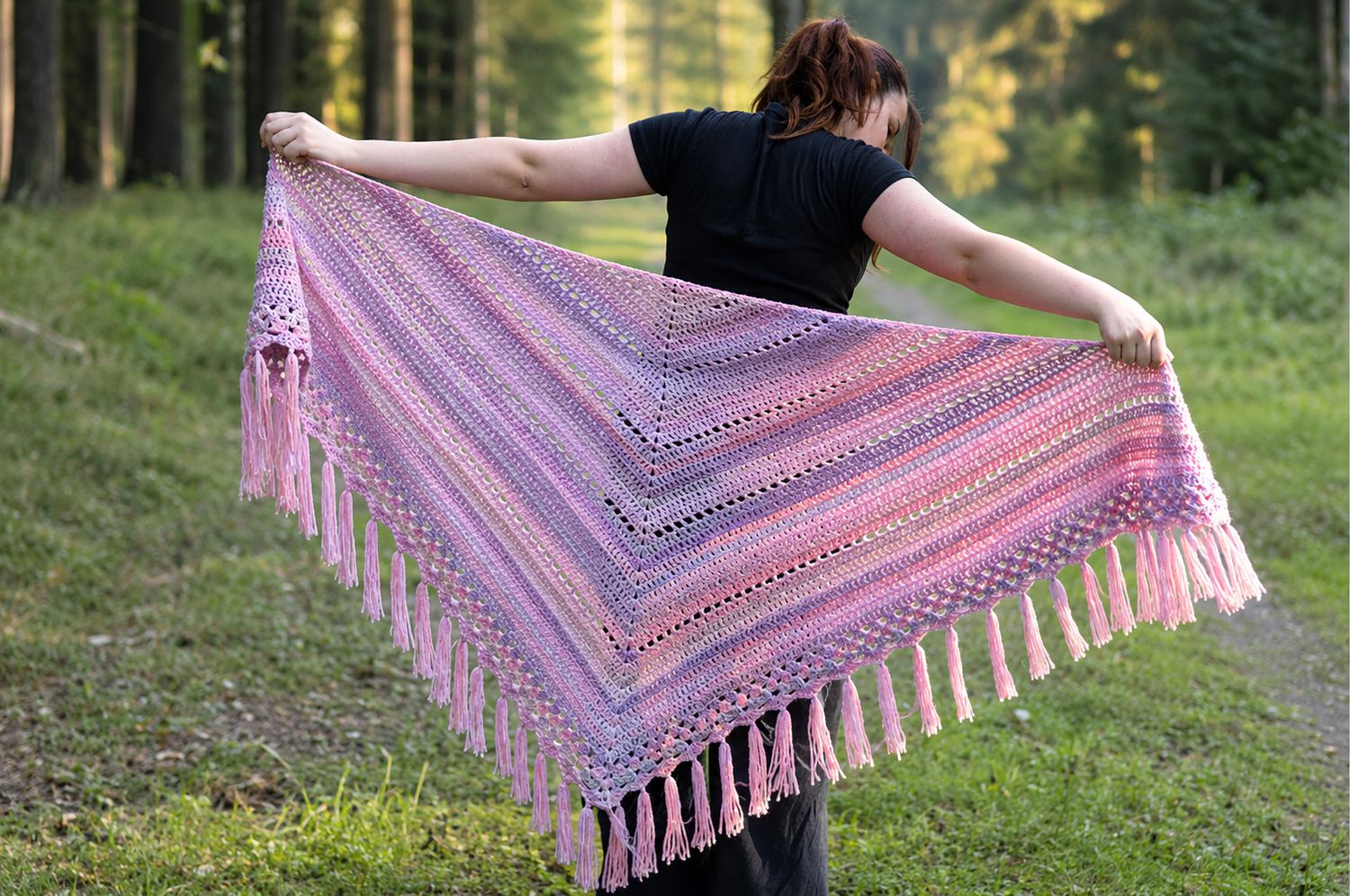 DIY-Set + JORA + Herbsttuch im Farbverlauf häkeln