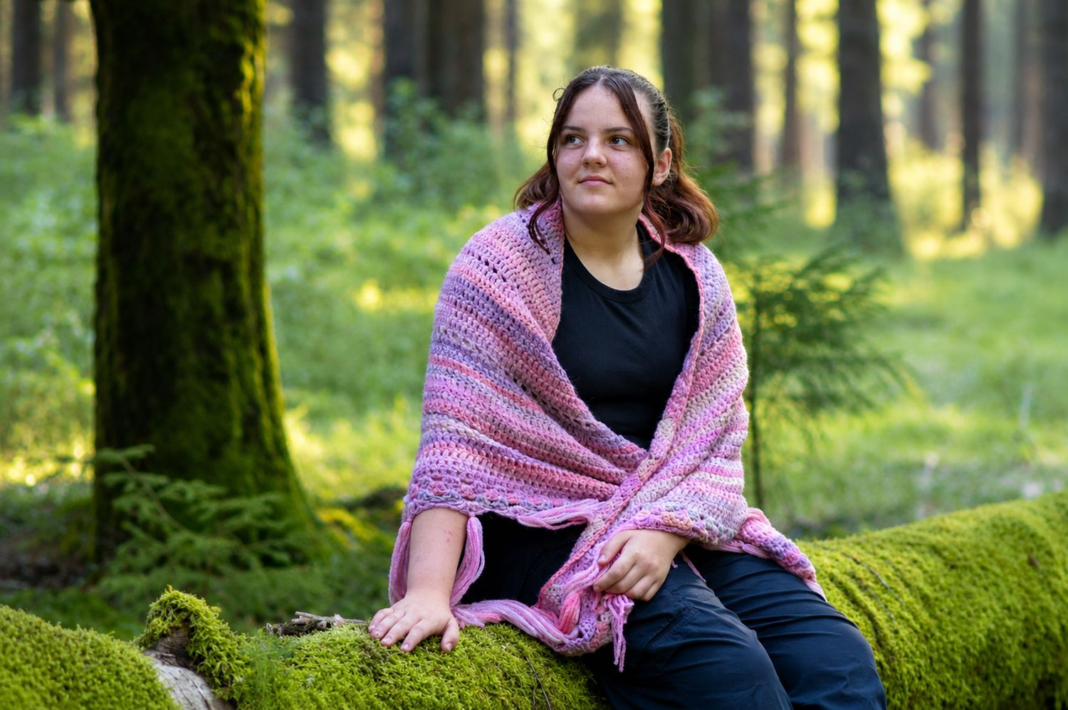 DIY-Set + JORA + Herbsttuch im Farbverlauf häkeln
