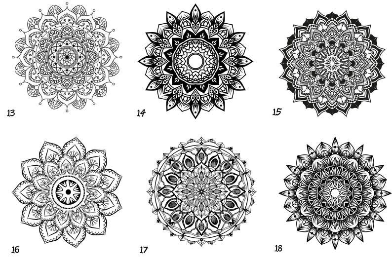 MANDALA  Black MDF Holzboden in 20cm
