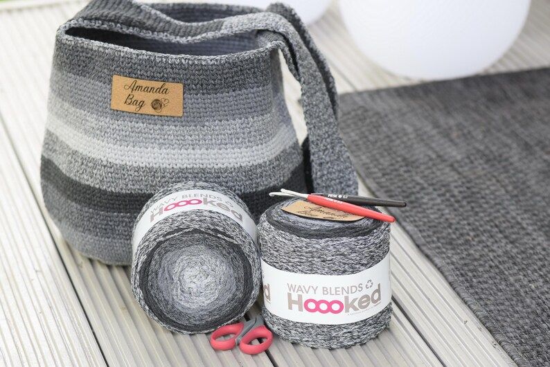DIY Set AMANDA Bag häkeln, Häkeltasche Häkelbeutel