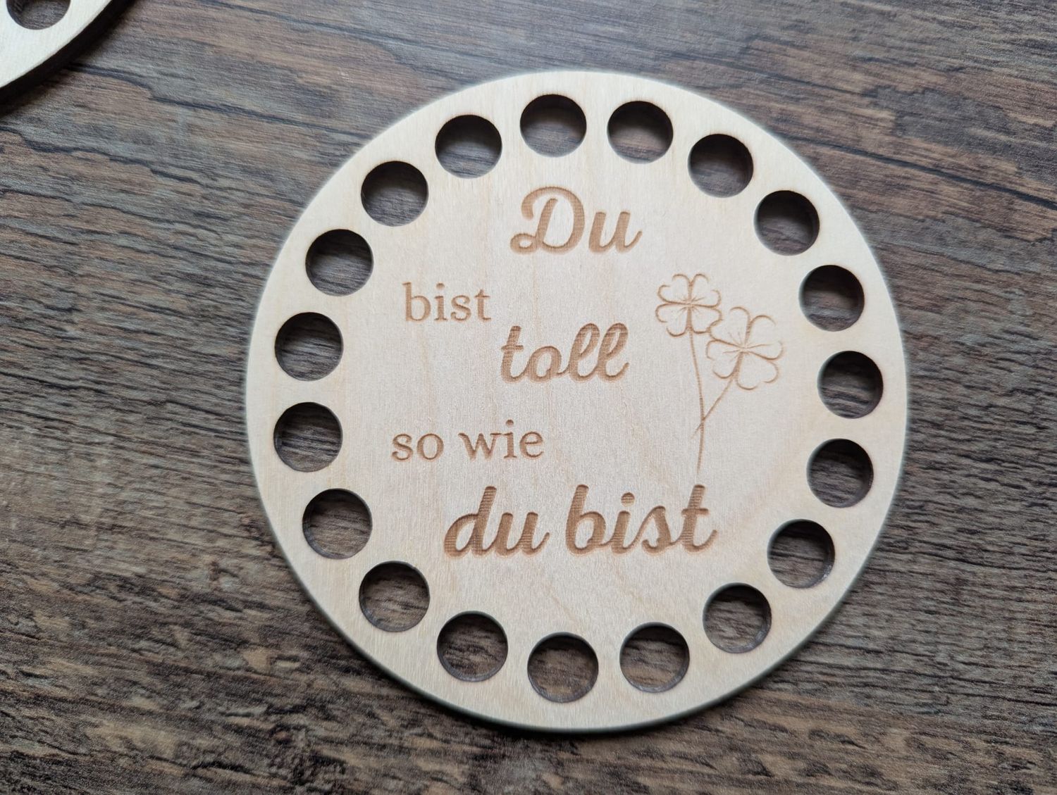 Holzboden "Du bist toll so wie du bist"