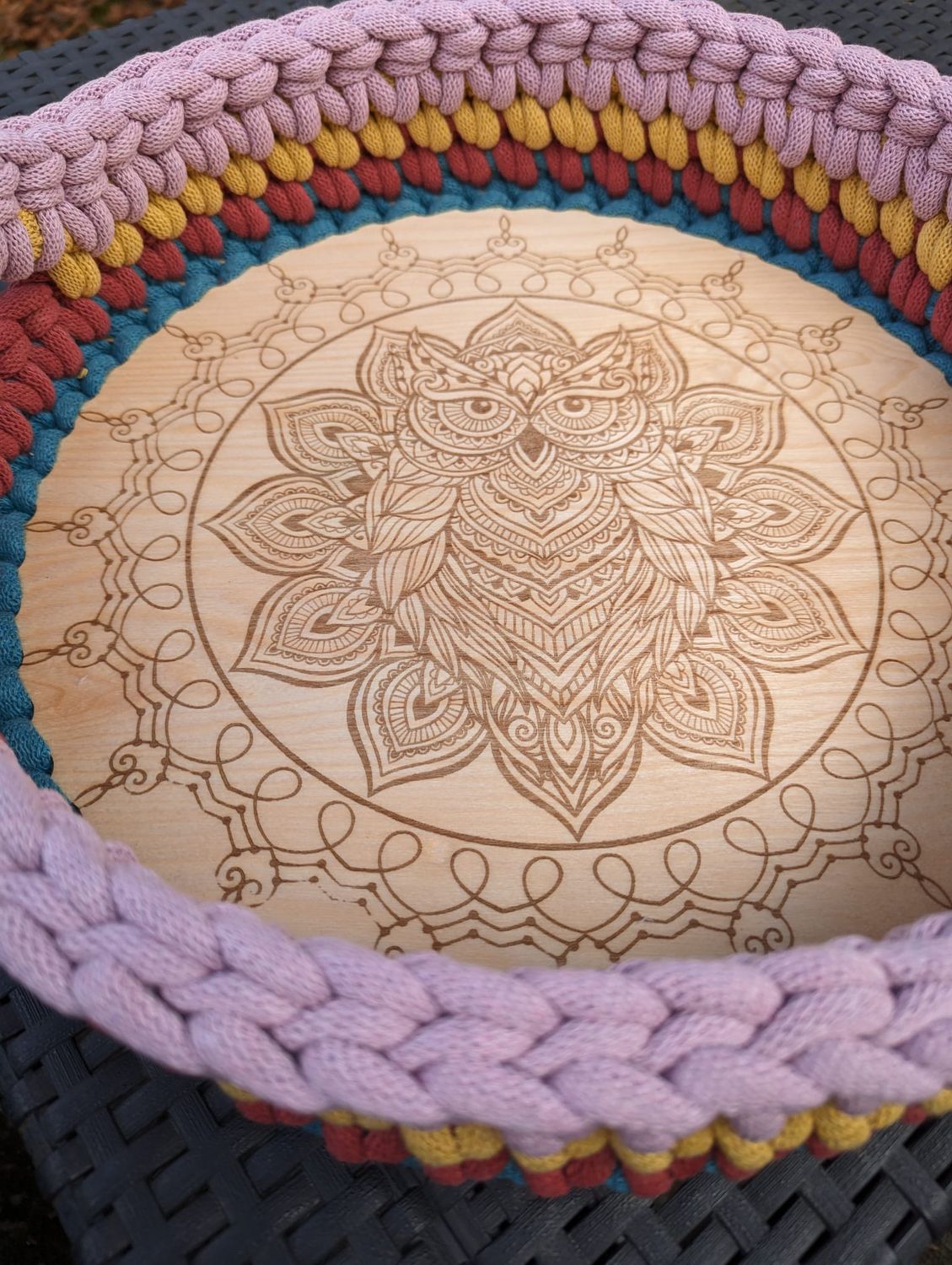 MANDALA  Holzböden mit Motiv, Rund in allen Größen