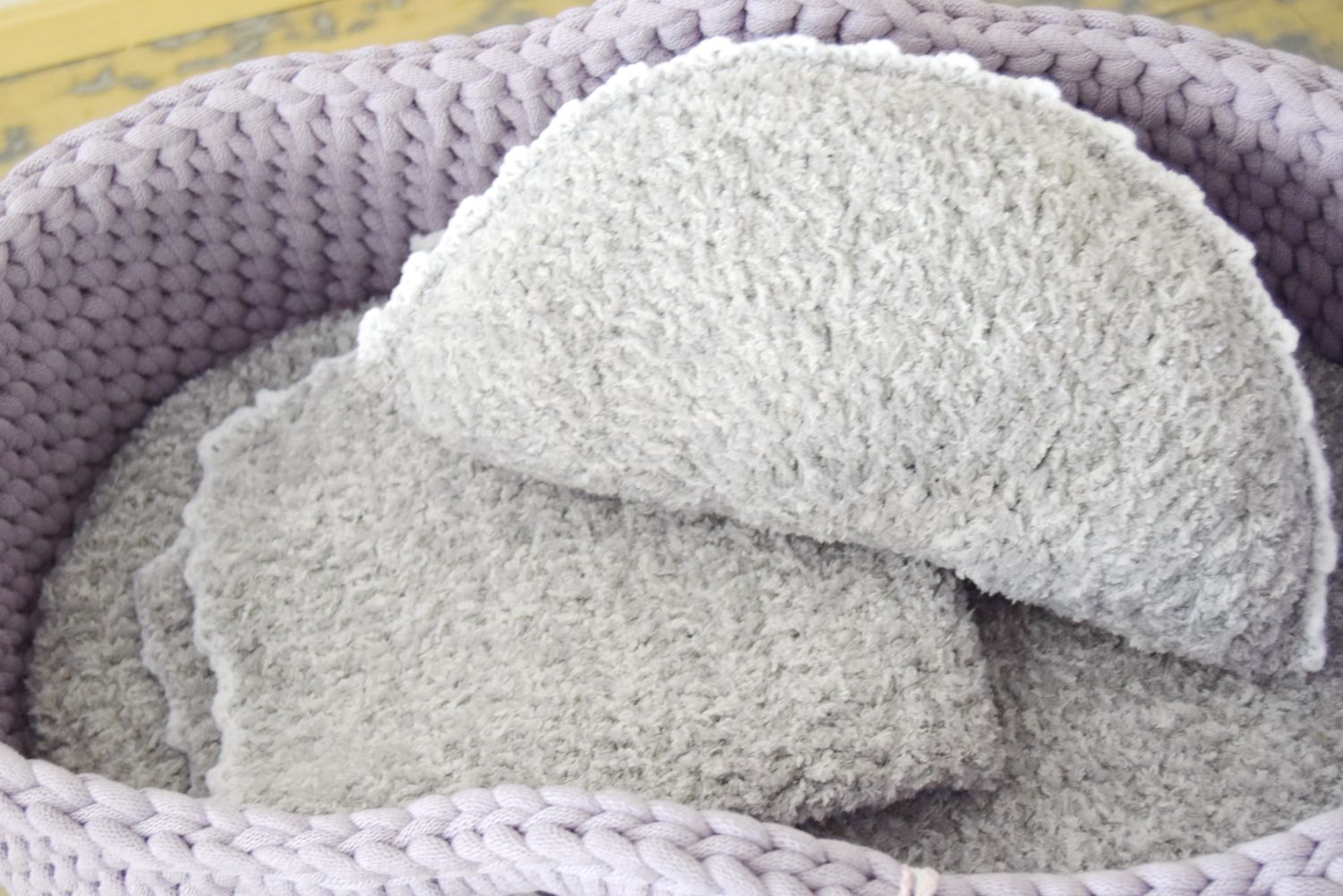 DIY Set ANNI + Innenset für das Puppenmoseskörbchen MADITA bestehend aus Matratze, Mondkissen und Decke