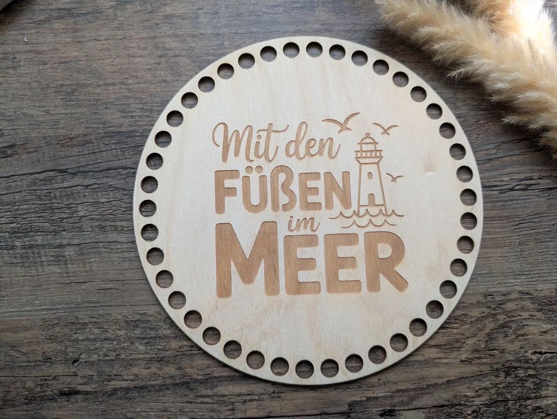 Holzboden "Mit den Füssen im Meer"