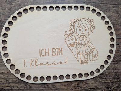 Holzboden "Ich bin 1. Klasse"