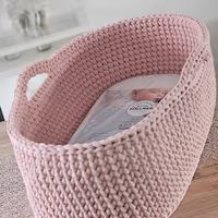 Handgehäkeltes Baby-Moseskörbchen – Größen L &amp; XXL für JUMBO Bobbiny, nachhaltig &amp; stabil