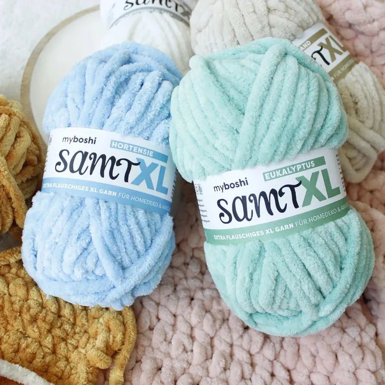 SAMT XL myboshi in 9 Farben, dickes Chenille Garn,