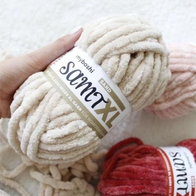 SAMT XL myboshi in 9 Farben, dickes Chenille Garn,