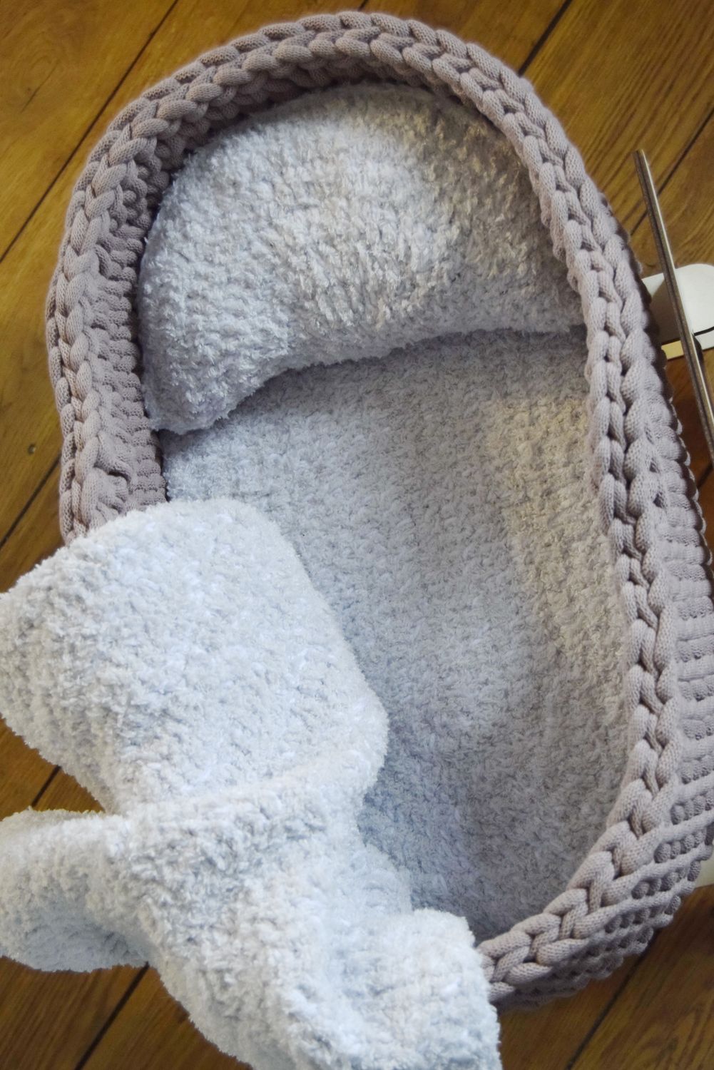 DIY  Puppenmoseskörbchen MADITA  in Wunschfarbe Moseskorb Puppenmoseskorb