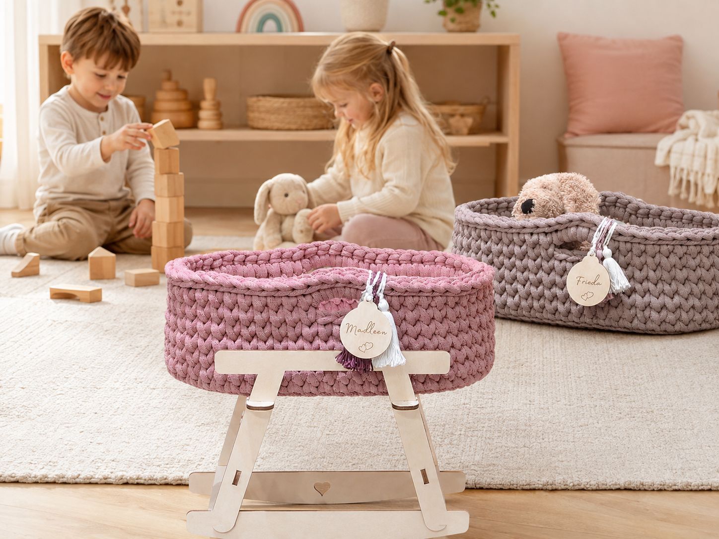 Puppen-Moseskörbchen MADITA  häkeln