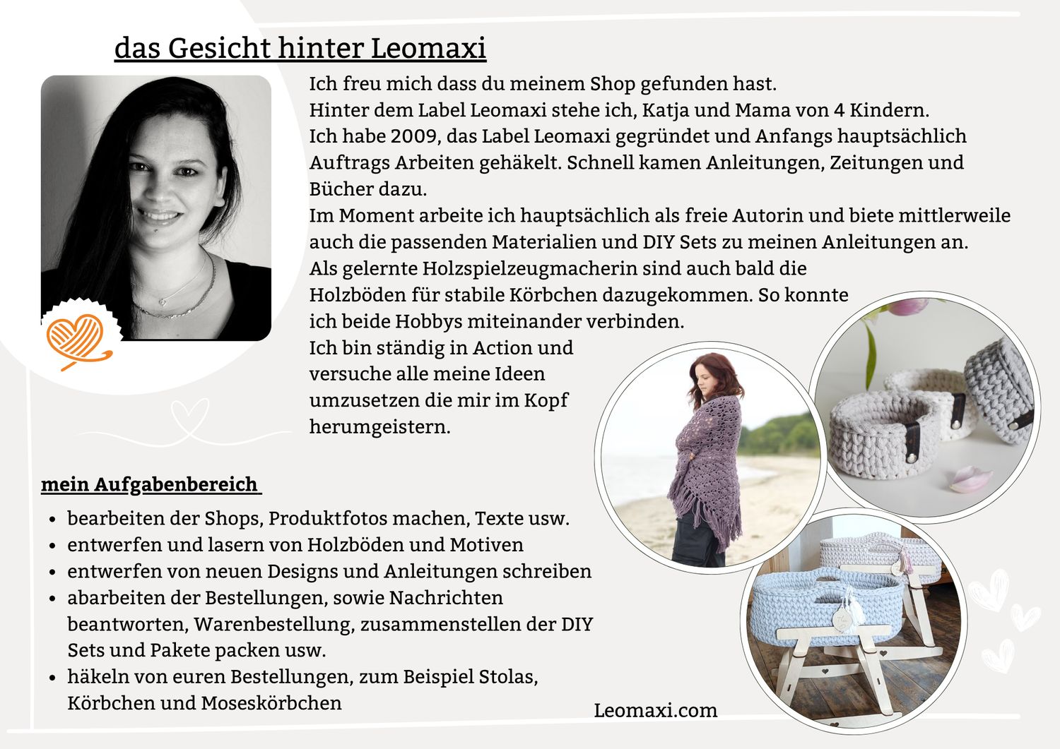Moseskörbchen selber machen – DIY Set FENIA in 2 Größen von Leomaxi