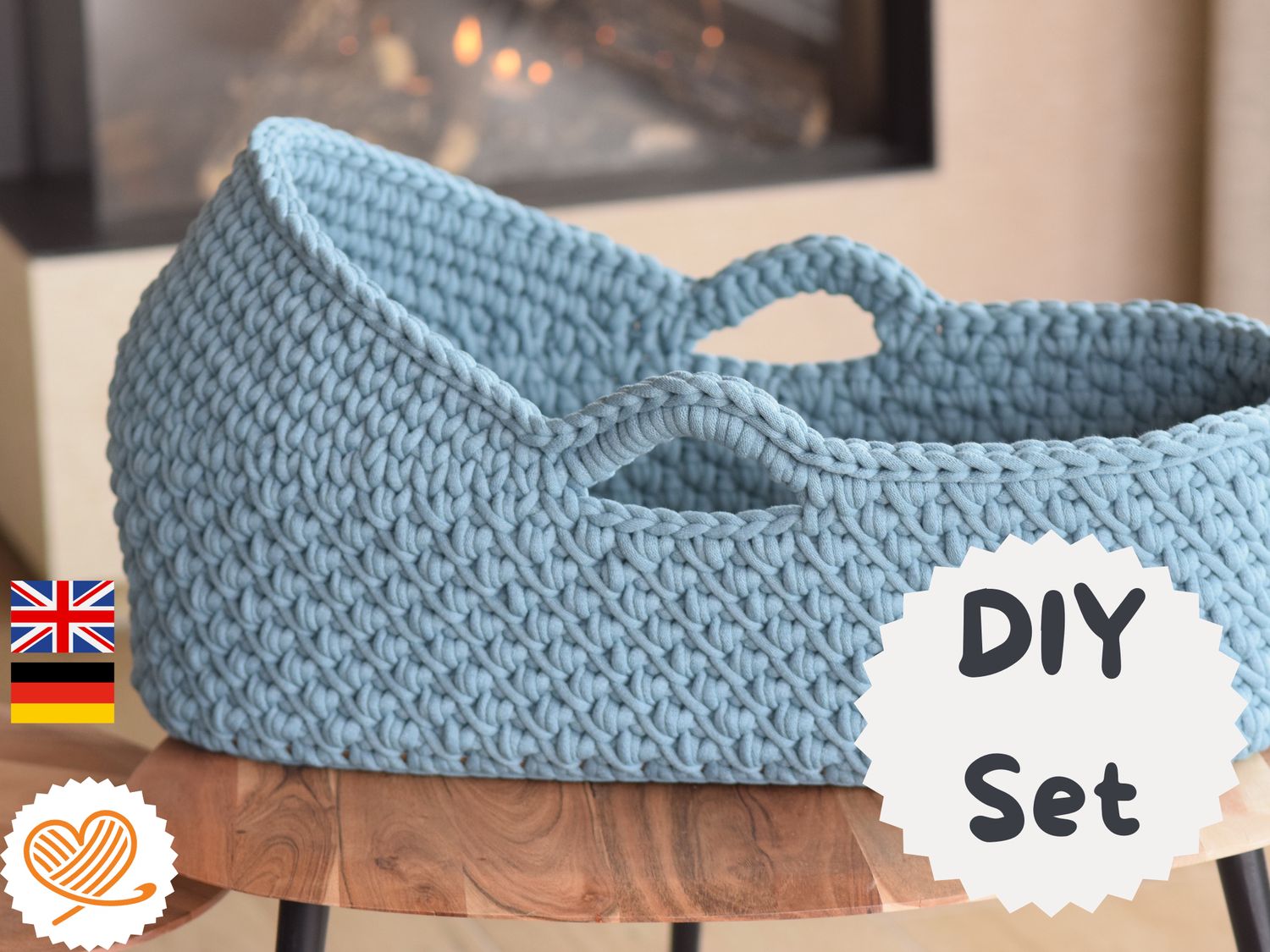 Moseskörbchen selber machen – DIY Set FENIA in 2 Größen von Leomaxi