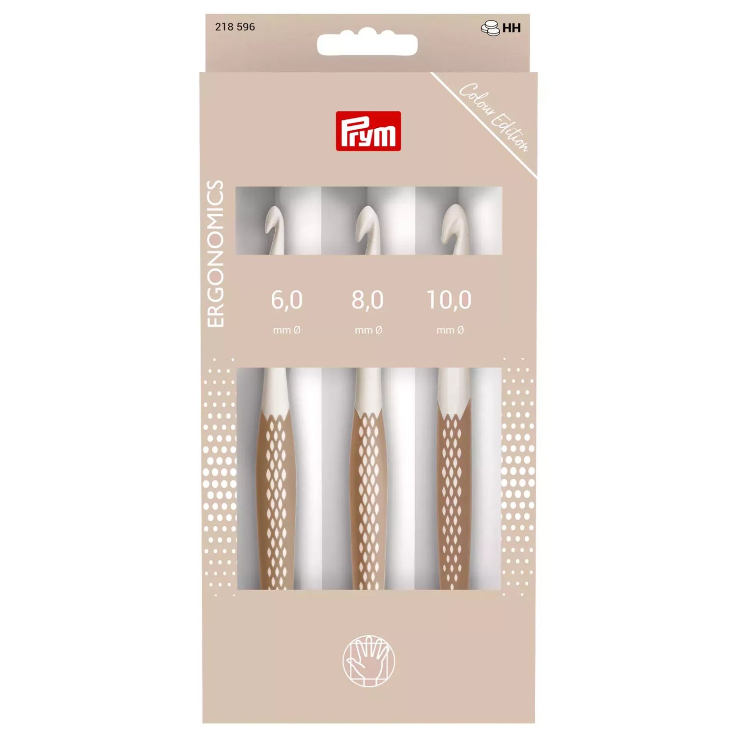 TAUPE EDITION Ergonomics von Prym, 3, 4, und 5mm oder 6, 8 und 10mm