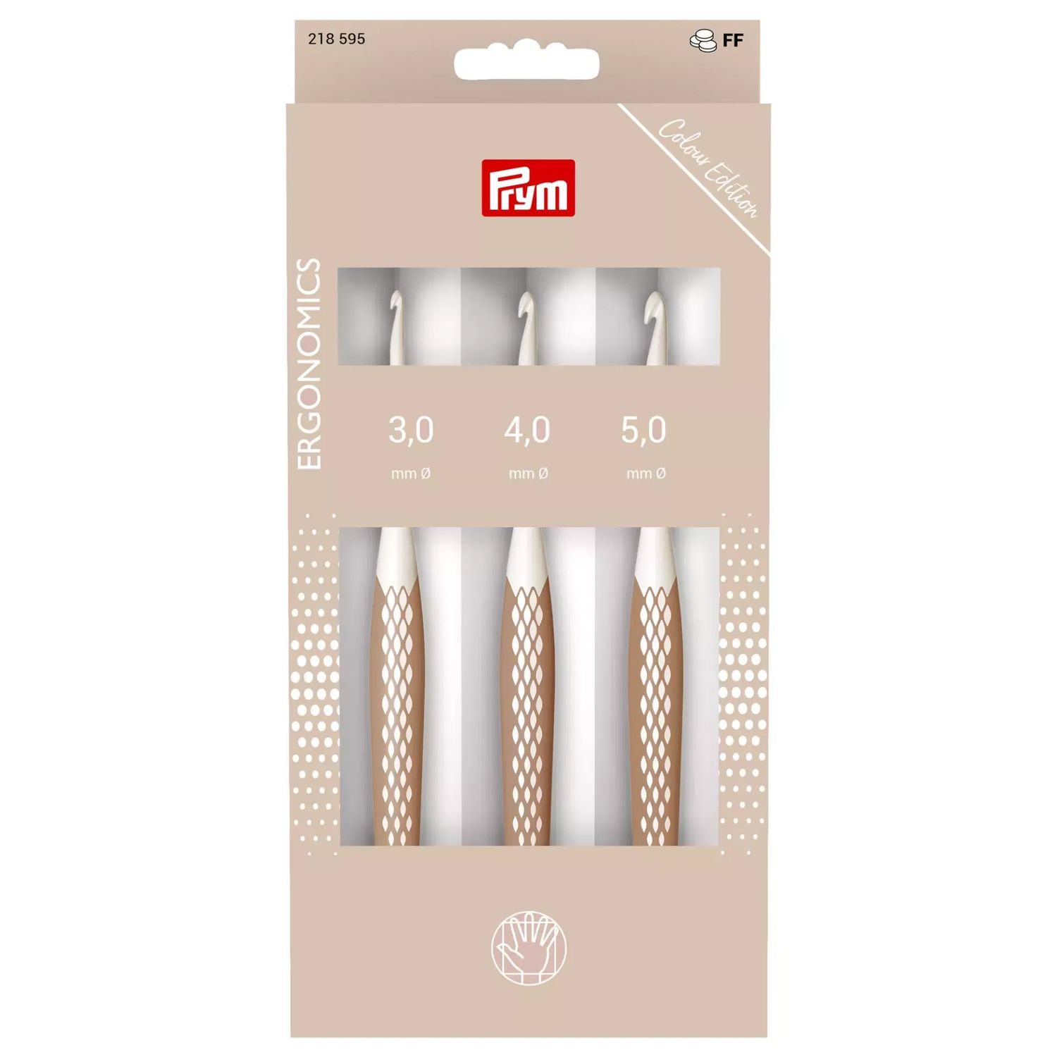 TAUPE EDITION Ergonomics von Prym, 3, 4, und 5mm oder 6, 8 und 10mm