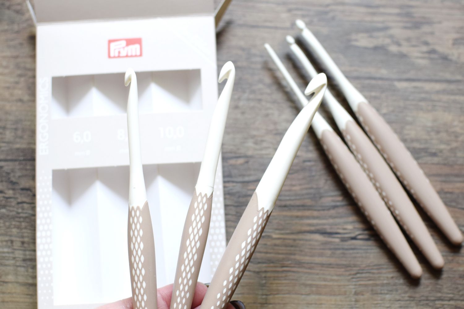 TAUPE EDITION Ergonomics von Prym, 3, 4, und 5mm oder 6, 8 und 10mm