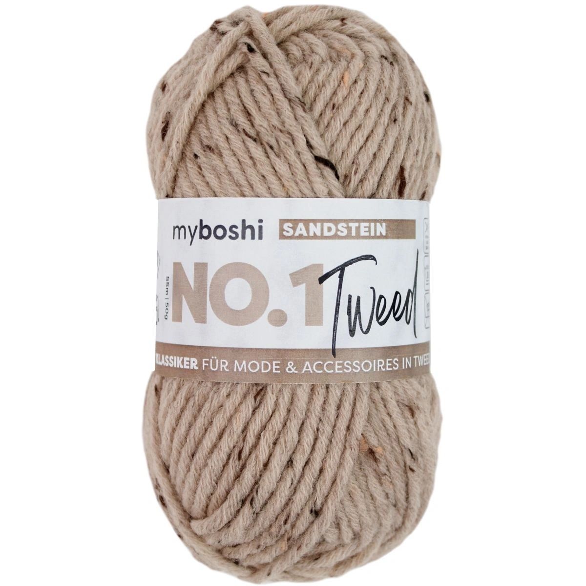 NO.1 Tweed in 6 Farben, 50g = 55m im melierten Tweed-Look