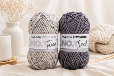 NO.1 Tweed in 6 Farben, 50g = 55m im melierten Tweed-Look